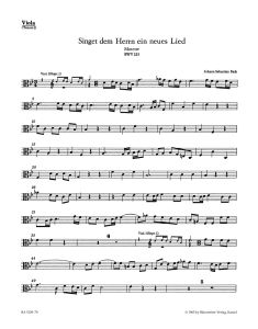 Motet No.1 Singet dem Herrn ein neues Lied (BWV 225) (Viola)
