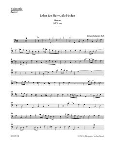 Motet No.6 Lobet den Herrn, alle Heiden (BWV 230) (Cello/Bassoon)