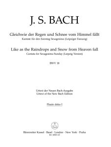 Cantata No.18: Gleichwie der Regen und Schnee vom Himmel fällt (BWV 18) (Wind Set)