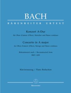 Concerto for Oboe d'Amore (Oboe) in A major (after BWV 1055) (Oboe & Piano)