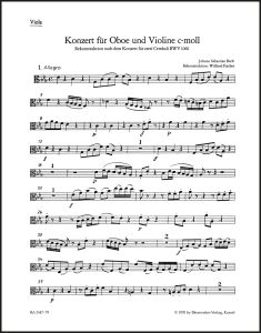 Concerto for Violin and Oboe in C minor (reconstructed from BWV 1060) (Viola)