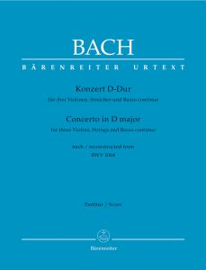 Concerto for Three Violins in D (after BWV 1064) (reconstructed) (Full Score, paperback)