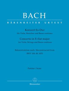 Concerto for Viola in E-flat major (reconstruction based on BWV 169, 49, 1053) (Full Score)