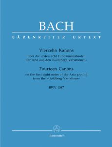 Fourteen Canons on the first eight notes of the Aria ground from the Goldberg Variations (BWV 1087)