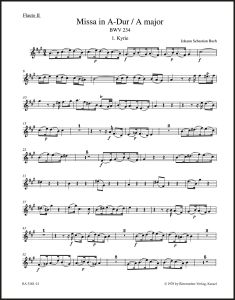 Mass in A major (BWV 234) Lutheran Mass 2 (Flute II)
