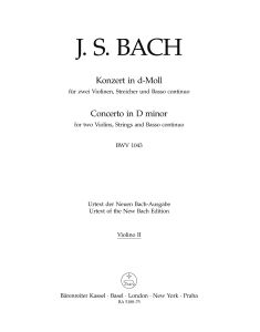 Double Concerto for Two Violins in D minor (BWV 1043) (Violin II)