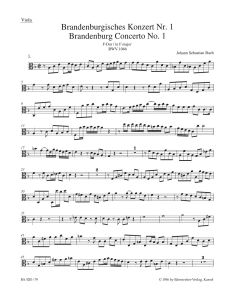 Brandenburg Concerto No.1 in F major (BWV 1046) (Viola)