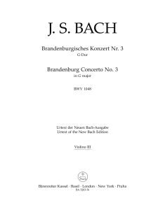Brandenburg Concerto No.3 in G major (BWV 1048) (Violin III)