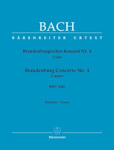 Brandenburg Concerto No.4 in G major (BWV 1049) (Full Score)