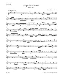 Magnificat in E-flat major (BWV 243a) (Violin II)