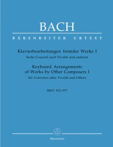 Keyboard Arrangements of Works by Other Composers I (BWV 972-977) (Piano)
