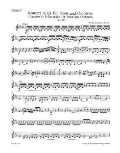 Concerto for Horn No.2 in E-flat major (K.417) (Violin II)