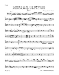 Concerto for Horn No.2 in E-flat major (K.417) (Viola)