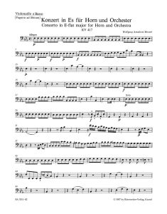 Concerto for Horn No.2 in E-flat major (K.417) (Cello/Bass)