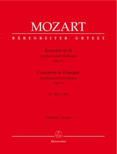 Concerto for Horn No.1 in D major (K.412 + K.514) (Full Score)