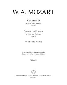 Concerto for Horn No.1 in D major (K.412 + K.514) (Violin II)