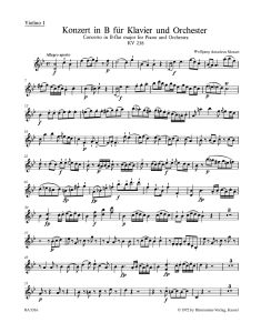 Concerto for Piano No.6 in B-flat major (K.238) (Violin I)