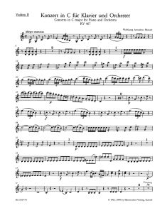Concerto for Piano No.21 in C major (K.467) (Violin II)