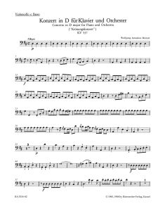 Concerto for Piano No.26 in D major (K.537) (Coronation) (Cello/Bass)