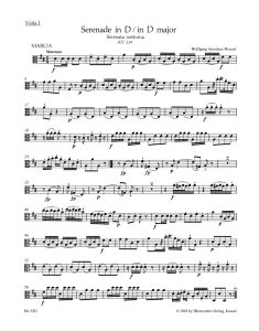 Serenade in D major (K.239) (Serenata notturna) (Viola I)