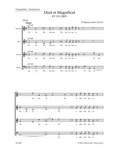 Dixit et Magnificat in C major (K.193) (Choral Score)