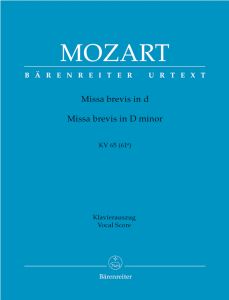 Missa brevis in D minor (K.65) (Vocal Score)