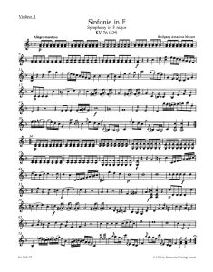 Symphony in F major (K.76) (Violin II)