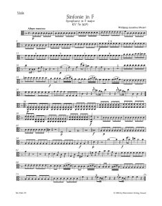 Symphony in F major (K.76) (Viola)