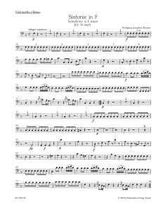 Symphony in F major (K.76) (Cello/Bass)