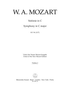 Symphony in C major (K.96) (Violin I)