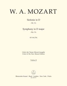 Symphony No.11 in D major (K.84) (Violin II)