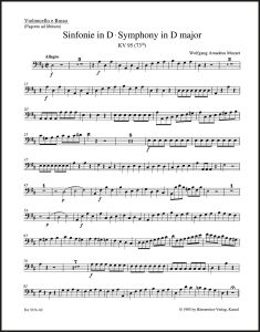 Symphony in D major (K.95) (Cello/Bass)