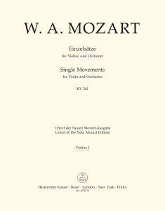 Single Movements for Violin & Orchestra (K.261, K.269 K.373) (Violin I)