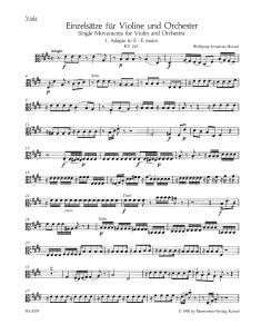 Single Movements for Violin & Orchestra (K.261, K.269 K.373) (Viola)