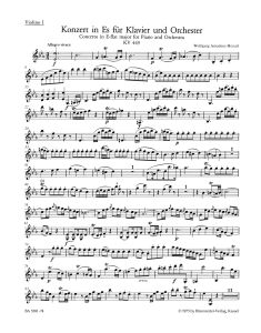 Concerto for Piano No.14 in E-flat major (K.449) (Violin I)