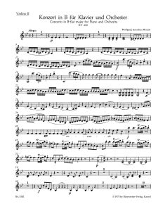 Concerto for Piano No.15 in B-flat major (K.450) (Violin II)