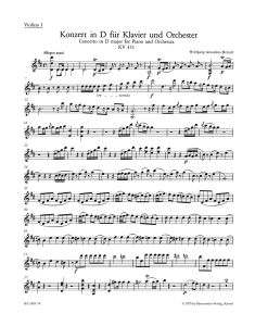 Concerto for Piano No.16 in D major (K.451) (Violin I)