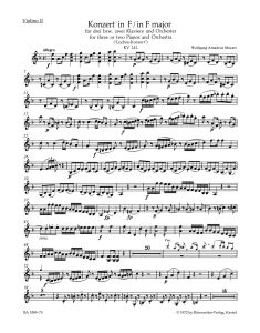 Concerto for three or two Pianos No.7 in F major (K.242) (Lodron) (Violin II)