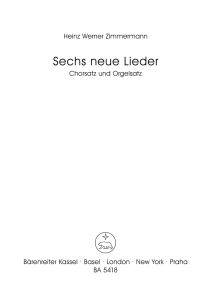 Six New Songs (Sechs neue Lieder)