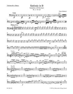 Symphony No.2 in B-flat major D 125 (Cello/Bass)
