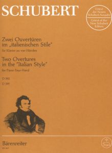Two Overtures in the Italian Style in D major D 592 and C major D 597 (Piano Duet)