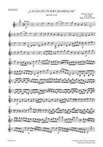Laudate pueri Dominum (Violin I)
