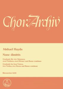 Nunc dimittis (Full Score)