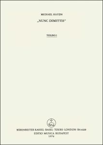 Nunc dimittis (Violin I)