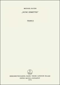 Nunc dimittis (Violin II)