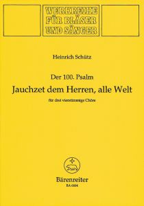 Jauchzet dem Herrn, alle Welt SWV deest for Brass (Playing Score)