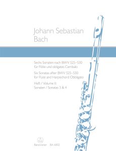 Six Sonatas after BWV 525-530 for Flute and Harpsichord Obbligato Volume II