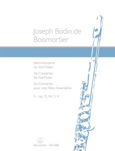 Six Concertos for five Flutes Op.15 Volume II (Score & Parts)