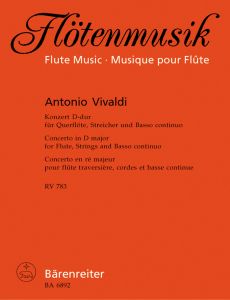 Concerto for Flute in D major RV783 (Flute & Piano)