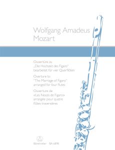 Overture to "The Marriage of Figaro" arranged for four Flutes (Score & Parts)